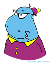 Nilpferd Clipart, Bild, Cartoon, Grafik, Illustration