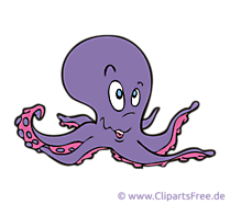 Octopus Clipart, Bild, Cartoon kostenlos