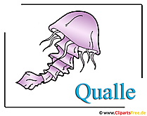 Qualle Clipart-Bild im Cartoonstil free download
