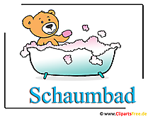 Schaumbad Cartoon Clipart Bild