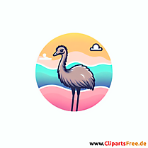 Emu Clipart - Bilder zum Thema Vögel
