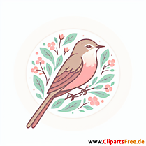 Nachtigall Clipart - Bilder zum Thema Vögel