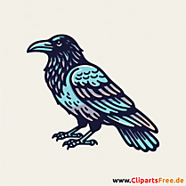 Rabe Clip Art - Bilder zum Thema Vögel