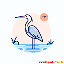 Reiher Clipart - Bilder zum Thema Vögel