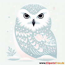 Schnee-Eule Clipart - Bilder zum Thema Vögel