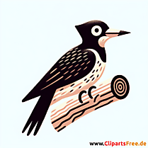 Schwarzspecht Clipart - Bilder zum Thema Vögel
