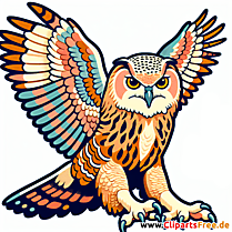 Uhu Clipart - Bilder zum Thema Vögel