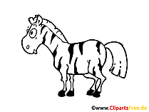 Zebra Bild, Clipart, Illustration, Comic, Cartoon gratis