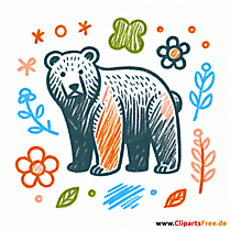 Bär Clipart mit weissem Hintergrund