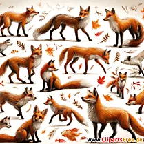 Foxes clipart