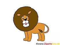 Löwe im Zirkus Bild, Clipart, Illustration