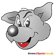 Wolf Cartoon kostenlos