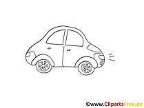 Alltagsauto Zeichnung, Grafik schwarz-weiss, Clipart, Bild