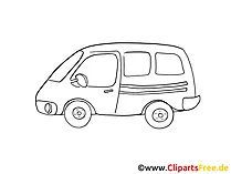 Arztwagen Zeichnung, Grafik schwarz-weiss, Clipart, Bild