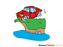 Auto bremst Bild, Clipart, Illustration, Grafik, Zeichnung kostenlos