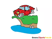Auto bremst Bild, Clipart, Illustration, Grafik, Zeichnung kostenlos