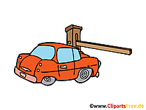 Auto vor dem Schlagbaum Bild, Clipart, Illustration, Grafik, Zeichnung kostenlos