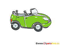 Cabriolet Clipart, Bild, Cartoon, Comic, Grafik