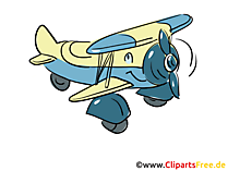 Doppeldecker Flugzeug Bild, Cliparts, Grafik