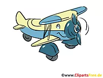 Doppeldecker Flugzeug Bild, Cliparts, Grafik