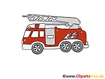 Feuerwehrauto Einsatzfahrzeug Bild, Cartoon, Clipart