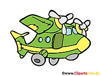 Flugzeug mit zwei Motoren Bild, Clipart, Illustration, Grafik