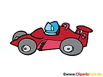 Formel 1 Rennwagen Cartoon, Bild, Clipart, Zeichnung