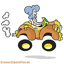 Frau am Steuer Clipart, Bild, Cartoon, Illustration