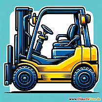 Forklift clipart dawb