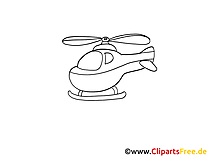 Helicopter clip art black and white