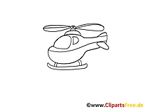 Helicopter clip art black and white