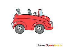 Kabrio Clipart, Bild, Cartoon, Comic, Grafik