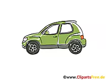 Kleiner PKW Clipart, Bild, Cartoon, Comic, Grafik