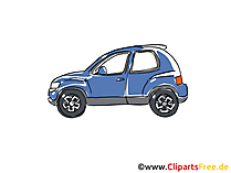 Kleinwagen Clipart, Bild, Cartoon, Comic, Grafik