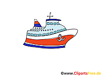 Kreuzfahrt Clipart, Bild, Cartoon, Comic, Grafik