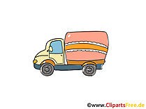 LKW Clipart, Bild, Cartoon, Comic, Grafik