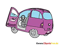 Minivan Bild, Clipart, Illustration, Grafik, Zeichnung kostenlos