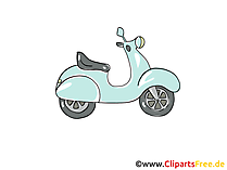 Mofa Clipart, Bild, Cartoon, Comic, Grafik