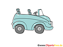 Personenwagen - PW Clipart, Bild, Cartoon, Comic, Grafik