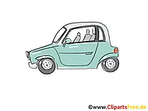 Pkw - Personenkraftwagen Comic, Clipart, Bild, Cartoon, Grafik