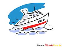 Privat Yacht Illustration, Clipart, Grafik, Bild
