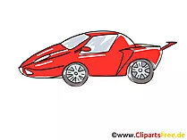 Red Sport Car Clip Art, Image, Pic, Cartoon, Comic