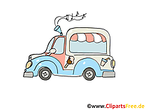Reisemobil Clipart, Bild, Cartoon, Comic, Grafik