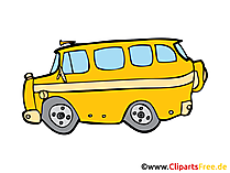Schulbus Bild, Clipart, Illustration, Grafik, Zeichnung kostenlos