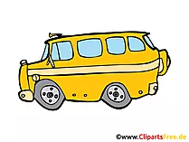 Schulbus Bild, Clipart, Illustration, Grafik, Zeichnung kostenlos