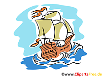 Segelschiffe Bilder, Cliparts, Cartoons gratis