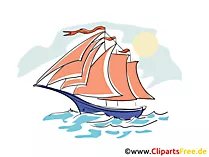 Segler Illustration, Bild, Grafik