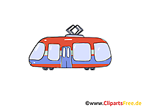 Strassenbahn Clipart, Bild, Cartoon, Comic, Grafik