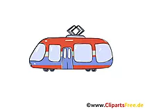 Strassenbahn Clipart, Bild, Cartoon, Comic, Grafik