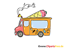 Süßwaren Wagen Clipart, Bild, Comic, Grafik